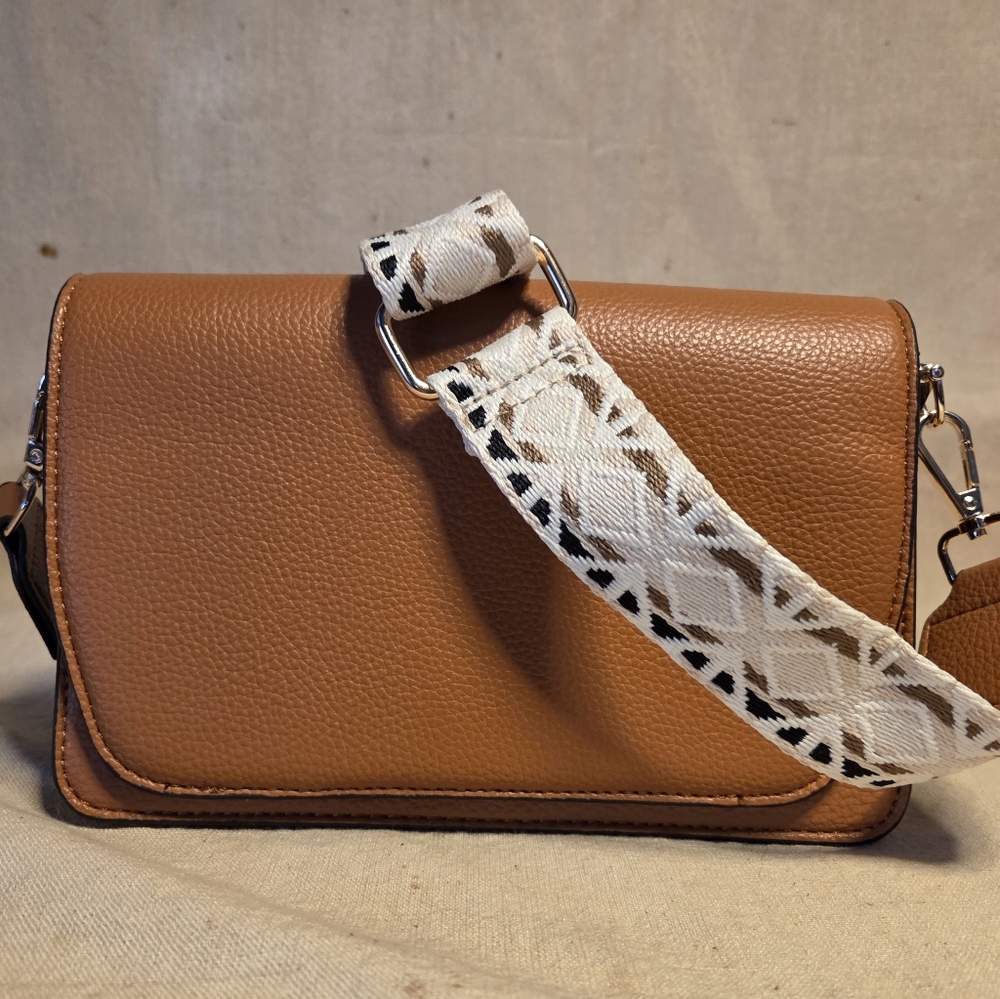 JenCo. Guitar Strap Brown Crossbody Bag
